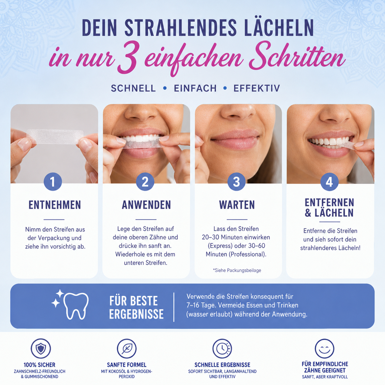 nulooa™ Whitening-Streifen